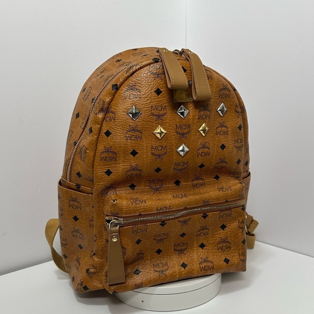Authentic Mcm Stark Studded Backpack View 2